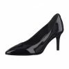 Tamaris Pumps, Lack-Optik, Pfennigabsatz, Für Damen BLACK PATENT -Peter Kaiser Shop unnamed file 1429