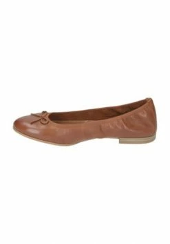 Tamaris Ballerinas, Uni, Obermaterial Leder, Dezenter Gummizug, Für Damen Cognac -Peter Kaiser Shop unnamed file 165
