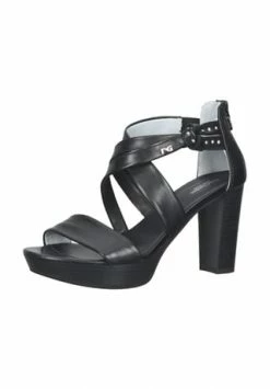 NeroGiardini Leder Sandalen Schwarz