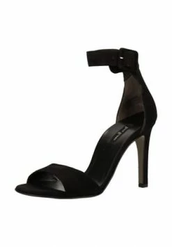 Paul Green Veloursleder Sandalen Schwarz