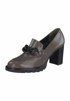 Paul Green Pumps, Blockabsatz, Lackleder, Für Damen KNAUTSCHLACK FANGO