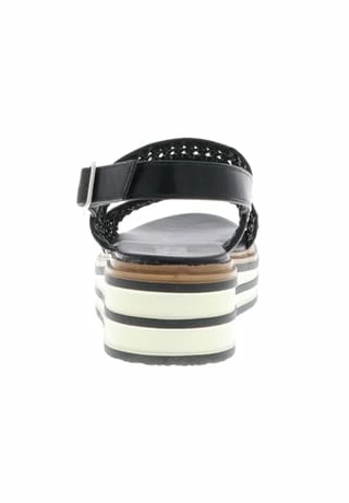 Xti® Damen Sandaletten Sandalen Riemen Plateau Slingback Schwarz Schwarz 4 Xti® Damen Sandaletten Sandalen Riemen Plateau Slingback Schwarz Schwarz – Bild 2