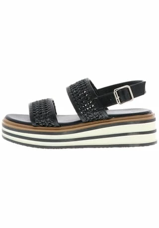 Xti® Damen Sandaletten Sandalen Riemen Plateau Slingback Schwarz Schwarz 7 Xti® Damen Sandaletten Sandalen Riemen Plateau Slingback Schwarz Schwarz – Bild 5