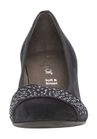 Gabor® Fashion Pumps, Leder, Strasssteine, Für Damen Navy 5 Gabor® Fashion Pumps, Leder, Strasssteine, Für Damen Navy – Bild 3