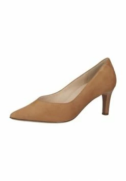 Hōgl Pumps, Leder, Pfennigabsatz, Für Damen CAMEL