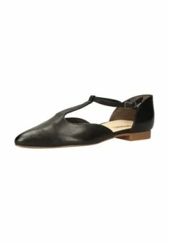 Paul Green Leder Ballerinas Schwarz