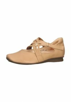 Think! Leder Ballerinas Caramel