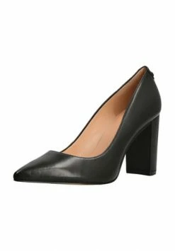 GUESS Pumps, Leder, Blockabsatz, Für Damen BLACK
